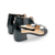 Abbie Black Patent Sandal