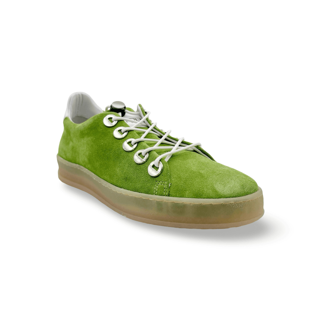 Mint Green sneaker with white laces 