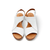 Ellise White Leather Sandal