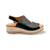 Ellise Black Leather Sandal