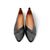 Malia Black Leather Flat