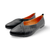 Malia Black Leather Flat