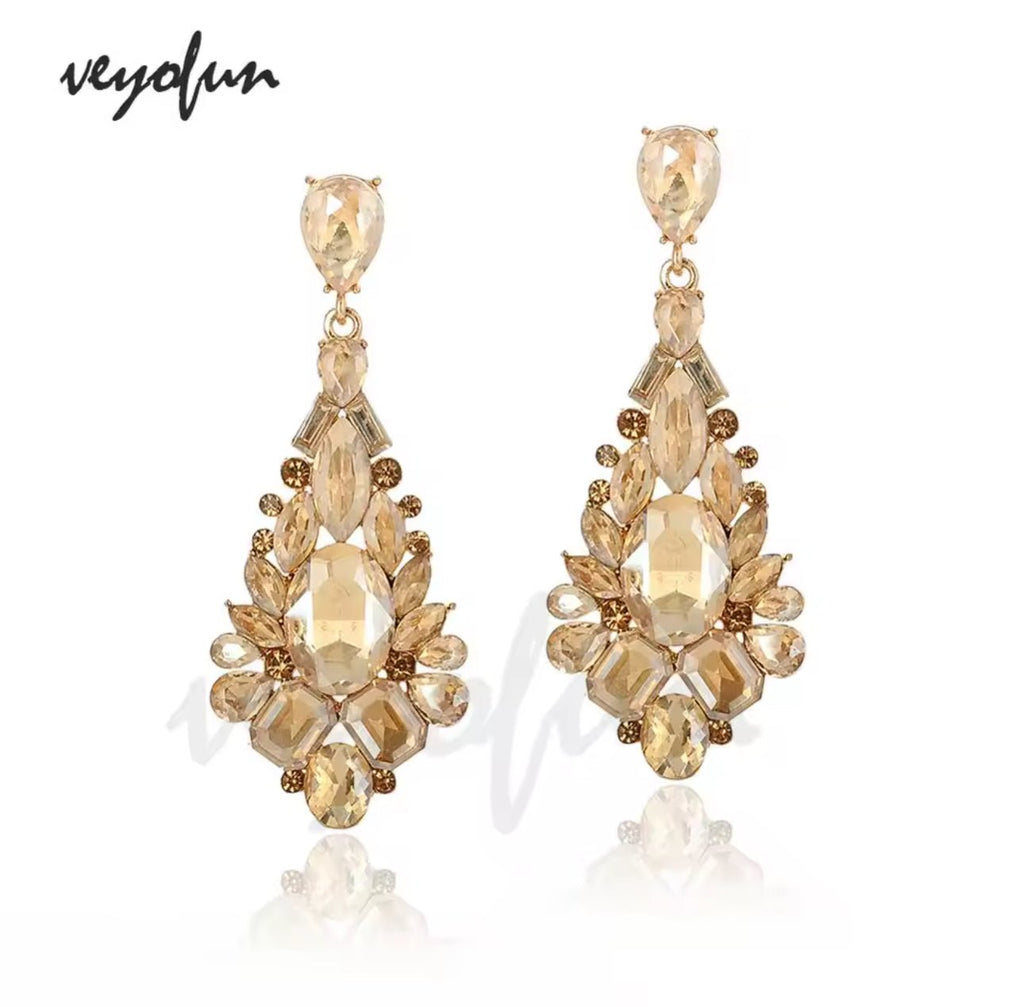 Vintage Champagne Drop Earrings