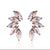 Amber Rhinestone Mini Cluster Earring