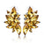 Yellow Rhinestone Cluster Earring