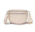 Cream Double Zip Crossbody Bag
