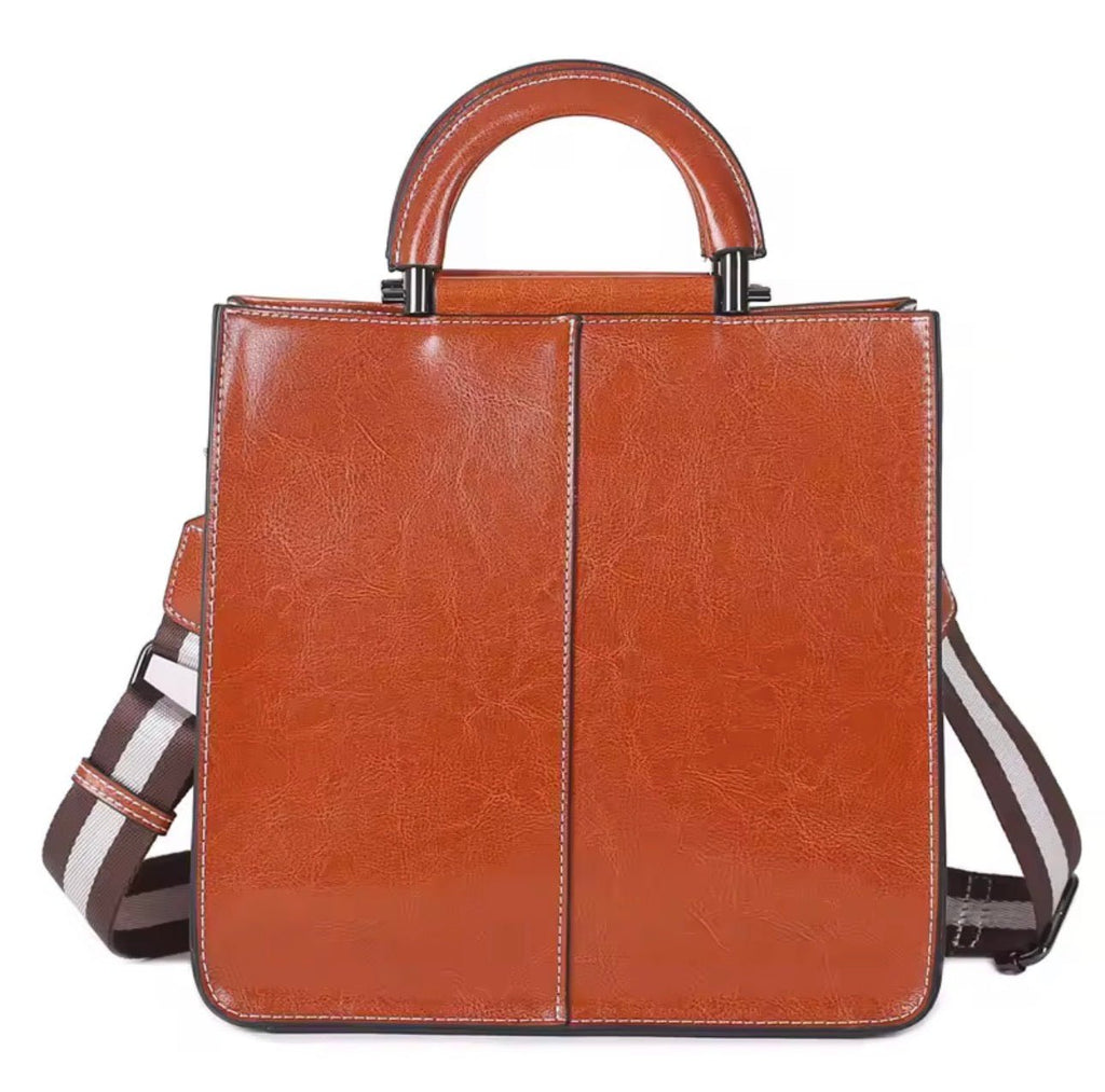 Light Brown Convertible Tote Bag