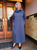 GB34093 Blue Oder Quilt Knit Dress