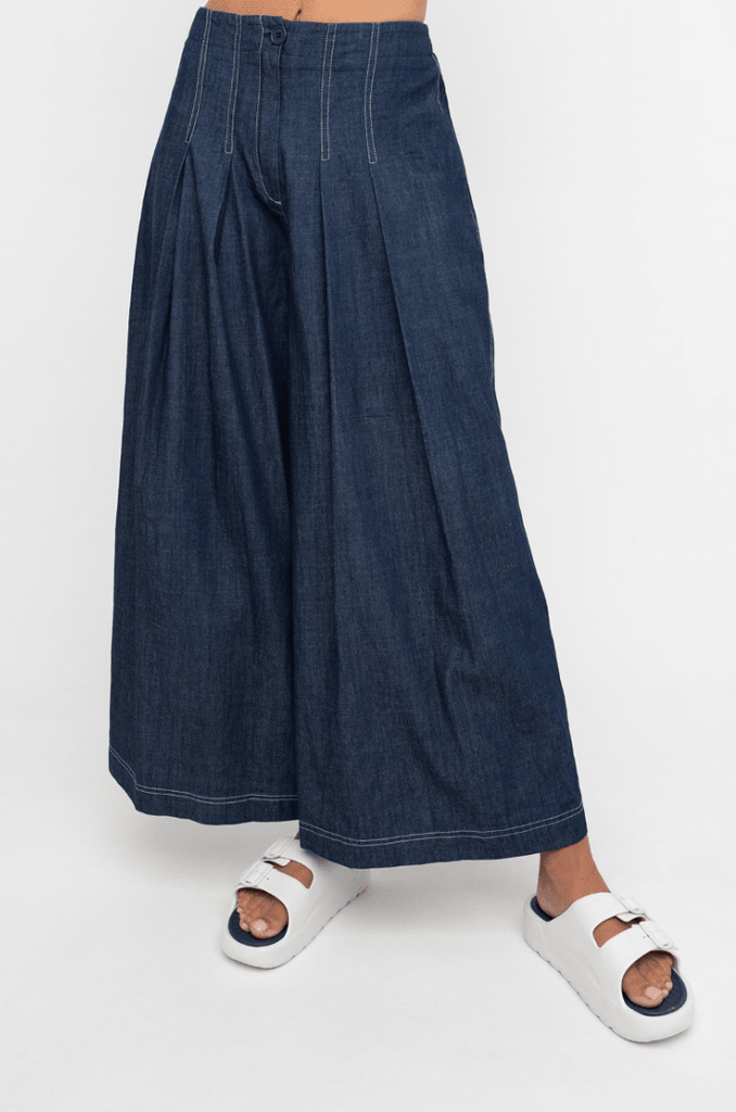 860254 Denim Wide Leg Trouser