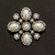 Silver Pearl Cluster Brooch