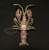 Pink Lobster Brooch