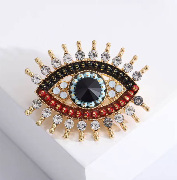 Elegant Eye Crystal Brooch