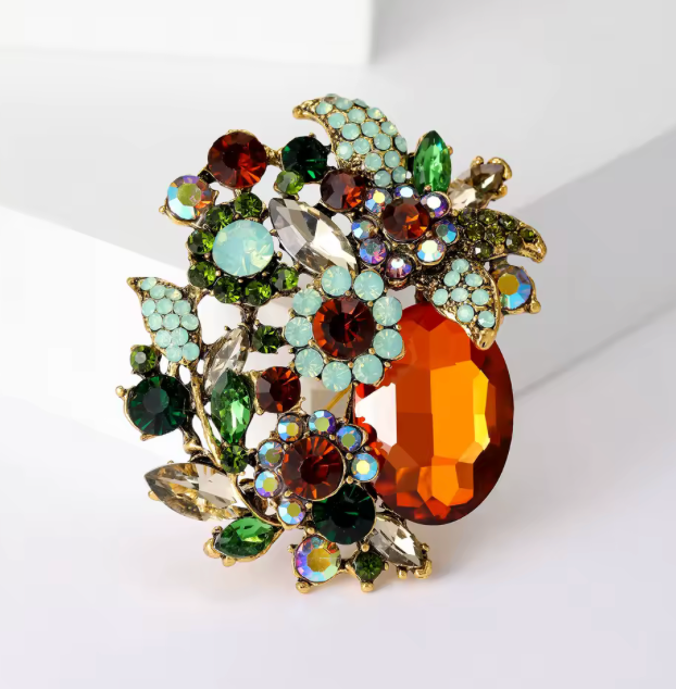 St Paul Retro  Amber Brooch