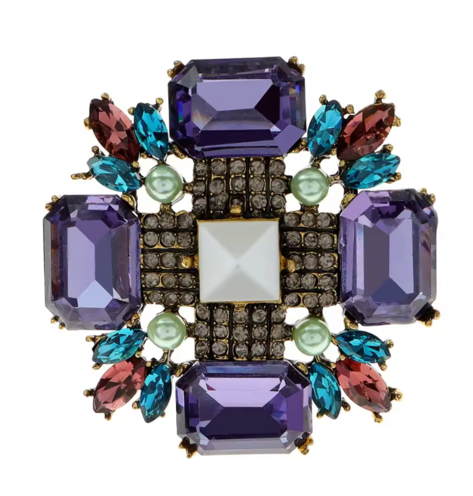 St Moritz Retro Grape Brooch