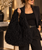 Miley Long Hair Shoulder Bag Black