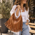 Sheri Fringe Shoulder Bag Brown