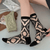 Tori Black Mesh Ornate Sock