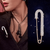 Sly Silver Safety Pin Jewel Brooch