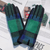 Monique Glove Blue Green Tartan One Size