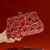 Poppy Red Crystal Hard Clutch