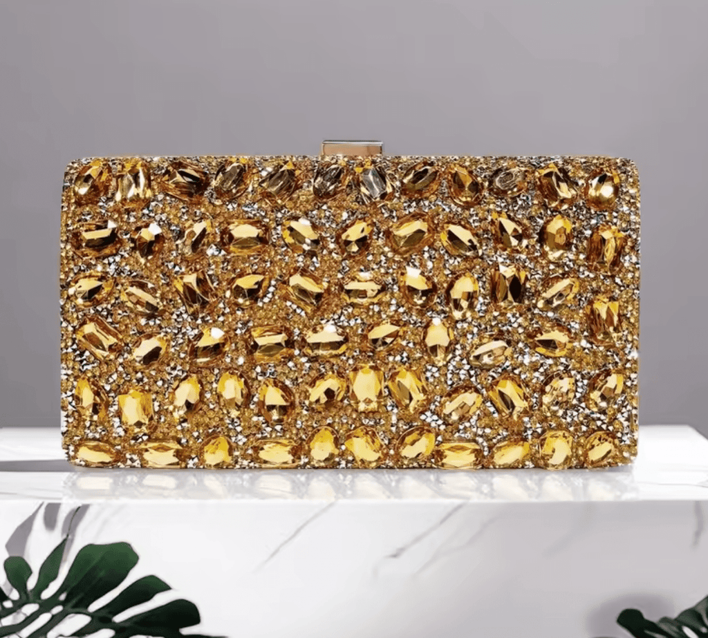 Highburry Gold Crystal Hard Clutch