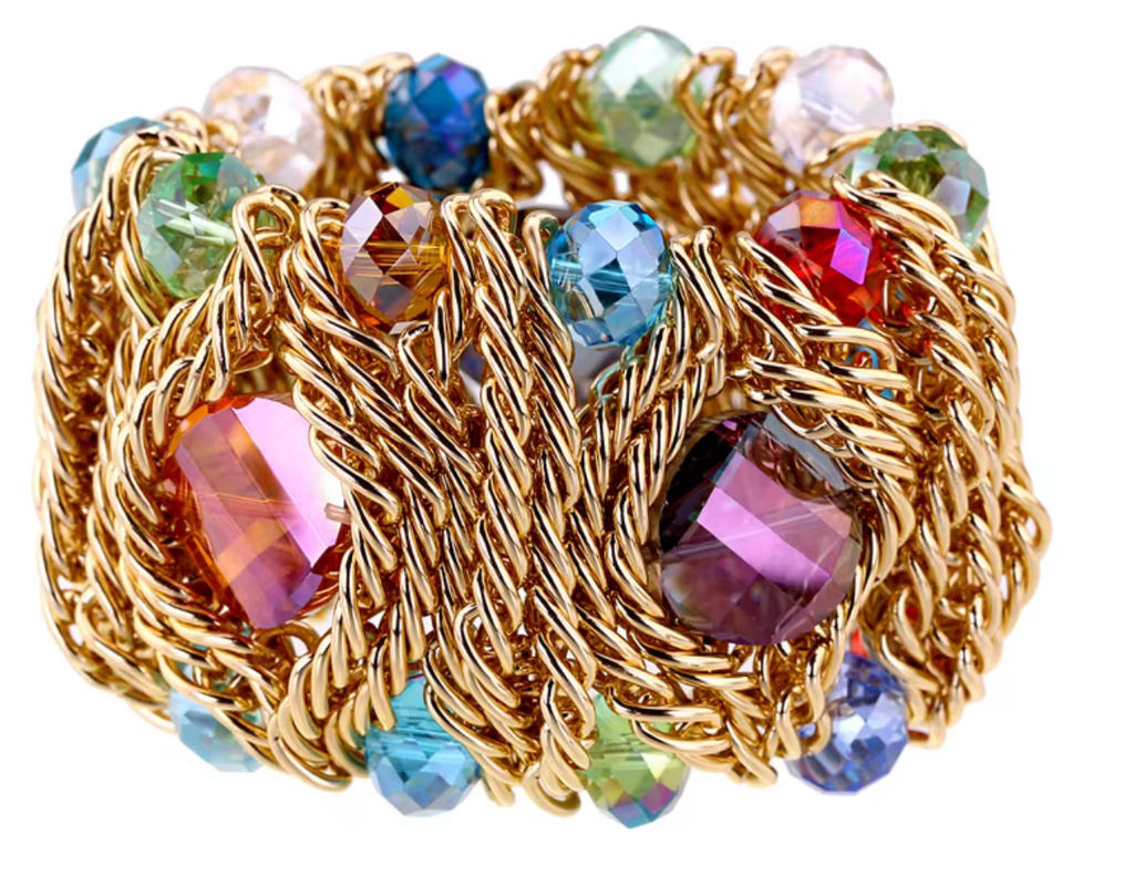 Harlow Jewel & Gold Stretch Bracelet