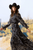 94168 Dark Blue Chiffon Maxi Dress