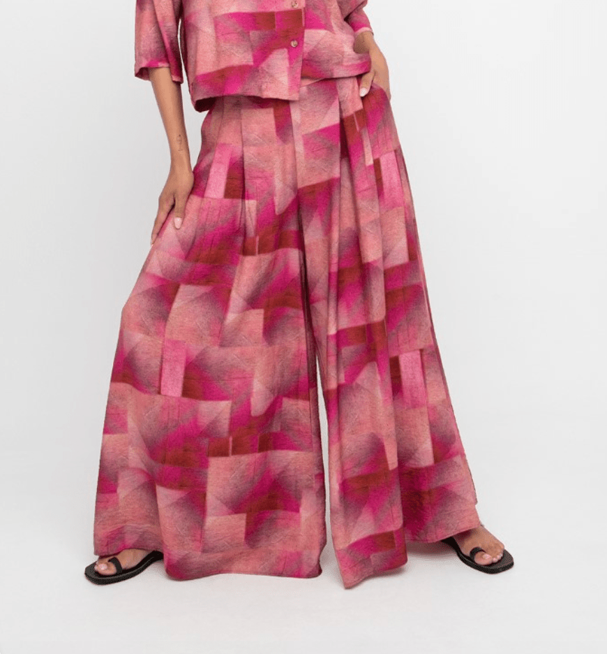 860624 Reflections Pink Wide Leg Trouser
