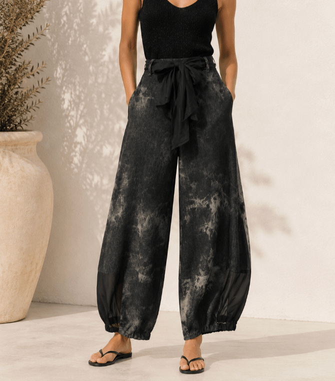 2623078 Black Mix Trouser