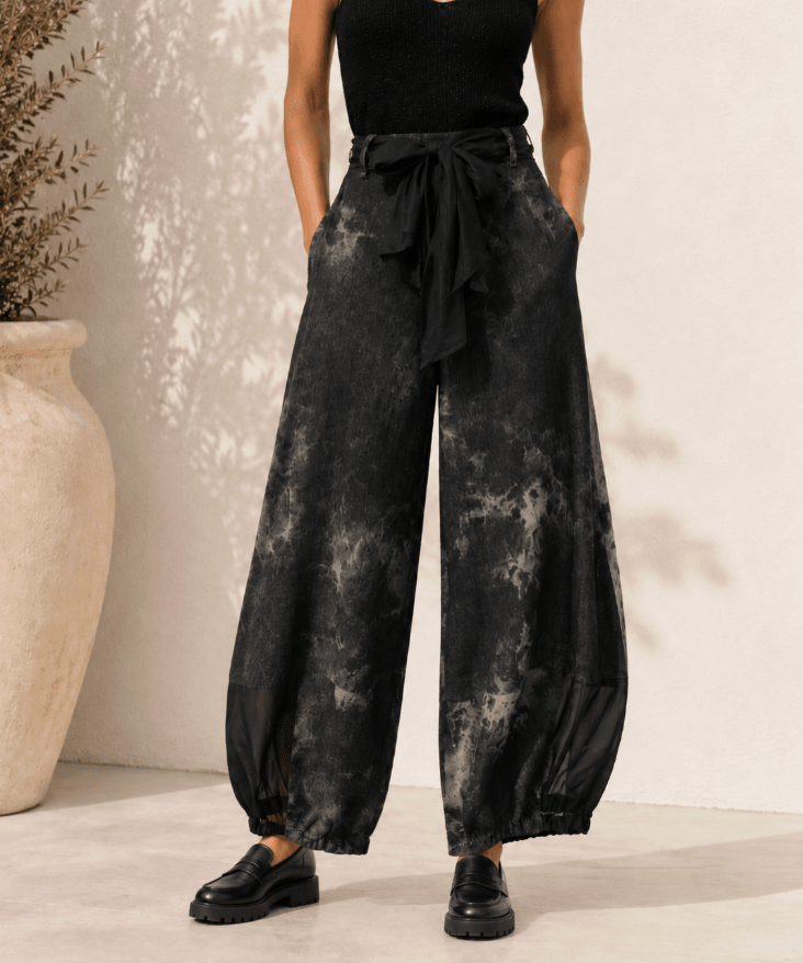 2623078 Black Mix Denim Trouser