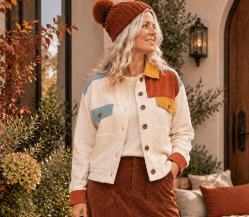 80700 Cream Retro Jacket