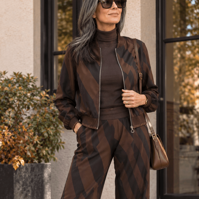 50209 Ceres Brown Bomber Jacket