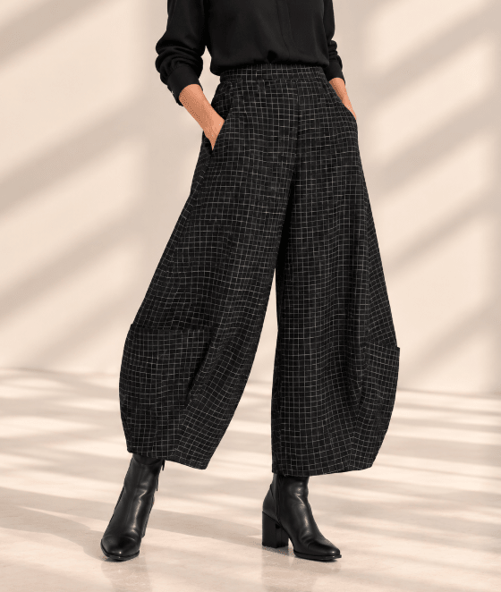 UP234N Urban Black Pull- Up Pant