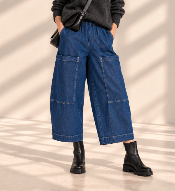 SP707D Barrel Capri Denim Pant