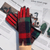 Monique Glove Red Multi  Tartan One Size