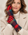 Monique Glove Red Multi  Tartan One Size