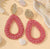 Dusty Rose Crochet Earrings
