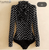 Black White Polka Dot Bodysuit