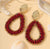 Burgundy Crochet Earrings