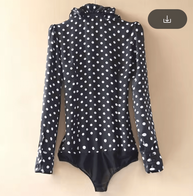 Black White Polka Dot Bodysuit