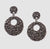Round Silver and Crystal Earrings