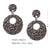 Round Silver and Crystal Earrings