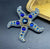 Cobalt Starfish Jewel Broach