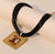 Black Boho Medallion Necklace