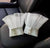 White Pleated Pearl Faux Cuffs