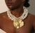 Gold Oyster Rope Pearl Necklace