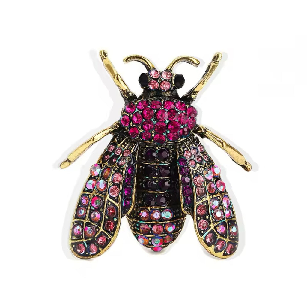Pink Bumble Bee Jewel Broach