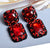 Vintage Red Crystal Earrings