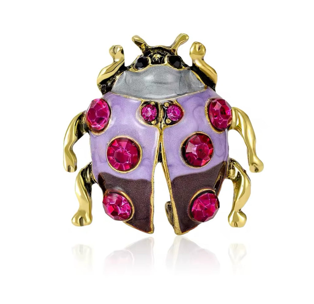 Lady Bug Jewel Broach