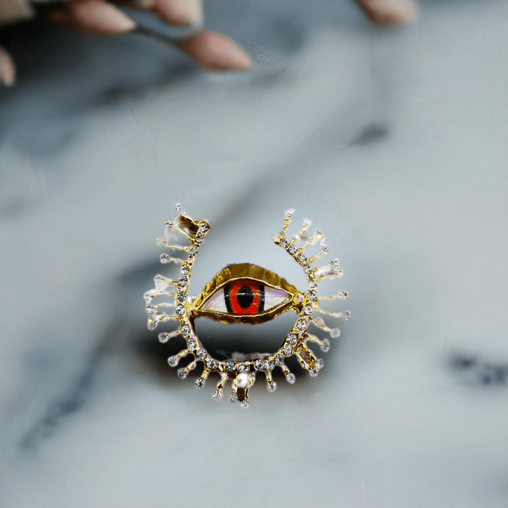 Small Evil Eye Jewel Broach